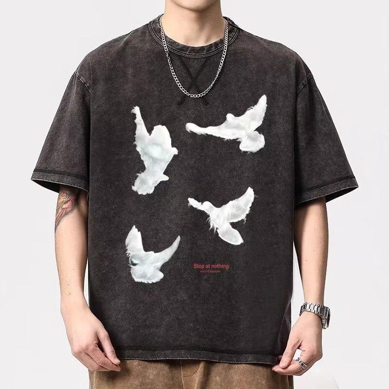 

2025 Мужской Летний Новый Модный Повседневный Жилет Без Рукавов для Студентов, Свободного Кроя, Универсальный, Влагоотводящий, Футболка-Жилет в Винтажном Стиле с Эффектом Потертости 5XL серый