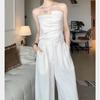 This Year's Popular Fashion Is Beautiful, Age-reducing Wear, White Tube Top, Two-piece Pants, and Women's Summer Wear Is Matched with a Complete Set.