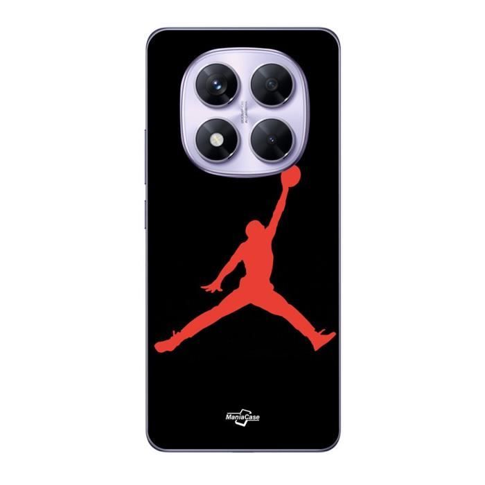 Case - Maniacase - Xiaomi Redmi Note 14 Pro 5G - Jordan logo 23 - Red - Flexible rosso