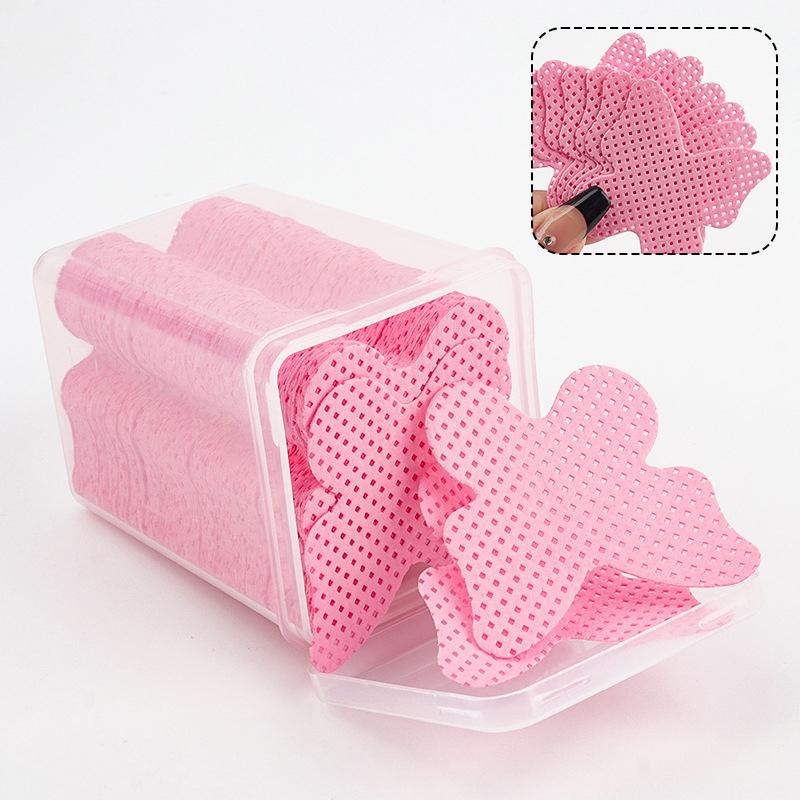 200 Pcs Disposable Non-Woven Paper Cotton Wipes Eyelash Extension Glue Remover Pads Cleaning Wipes Cosmetics Nail Makeup Tools