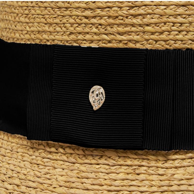 Helen Kaminski Boater Hat Bucket Hat Natural Black Ntbk Hat51545