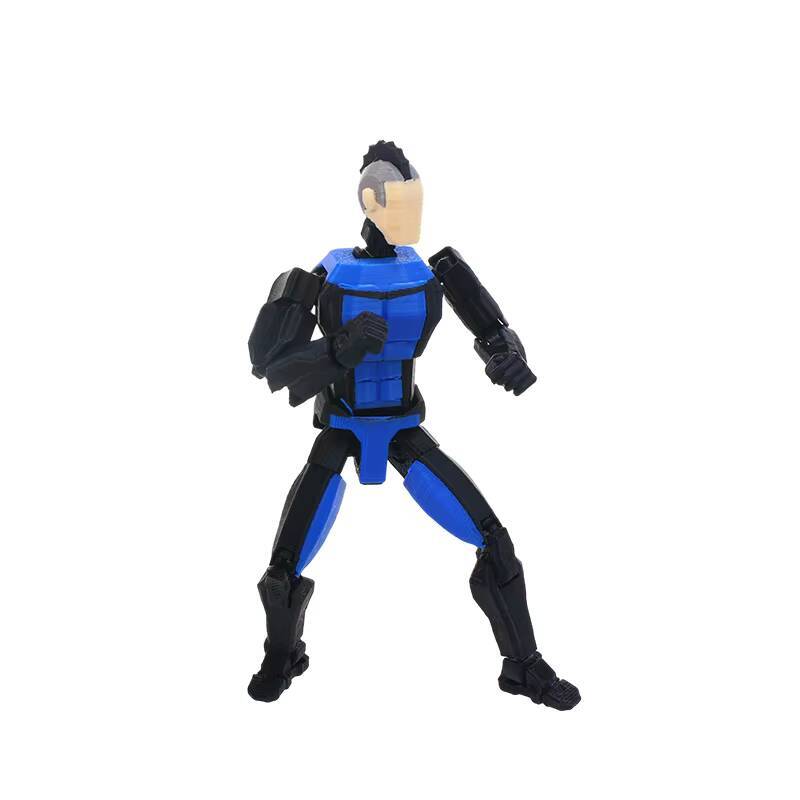 3D Printed Blue-Masked Invincible T13 Dummy13 Multi-Jointed Movable 3D Printed Shapeshift Toys Action Figure Custom Toy