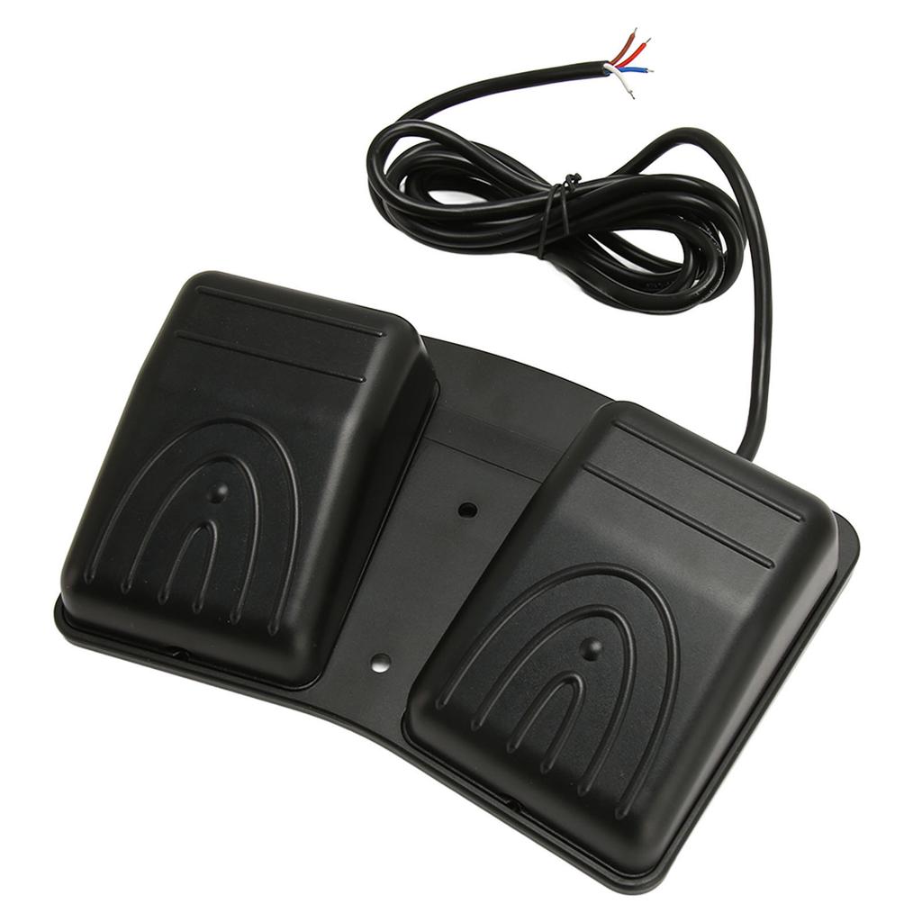 Double Foot Switch High Power Self Locking 2 Wire Foot Pedal Switch for Appliance Industrial Equipme