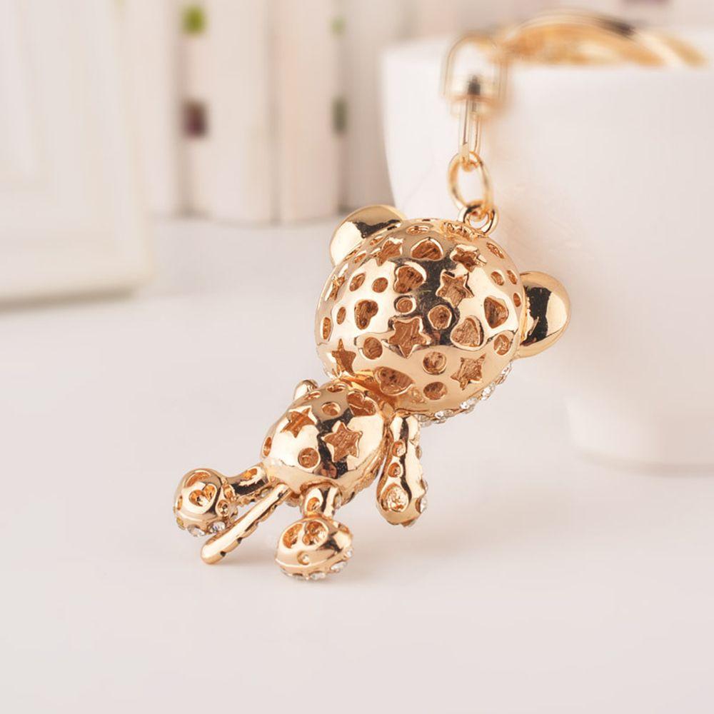 Couple Gifts DIY Trinkets Tiger Key Chain Car Keychain Metal Rhinestone Keychain Tiger Key Ring