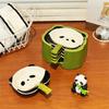 4/6Pcs Stackable Ceramic Sauce Dish Panda Shape Mini Sauce Bowl Set Cartoon Panda Snack Dish  Hotpot