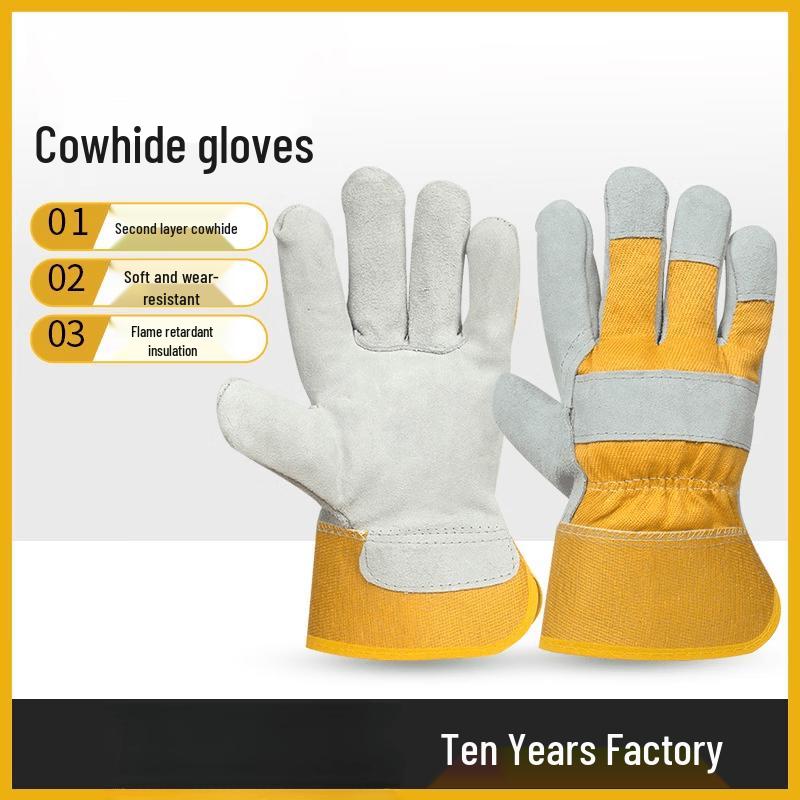 Short Cowhide Welding Gloves
