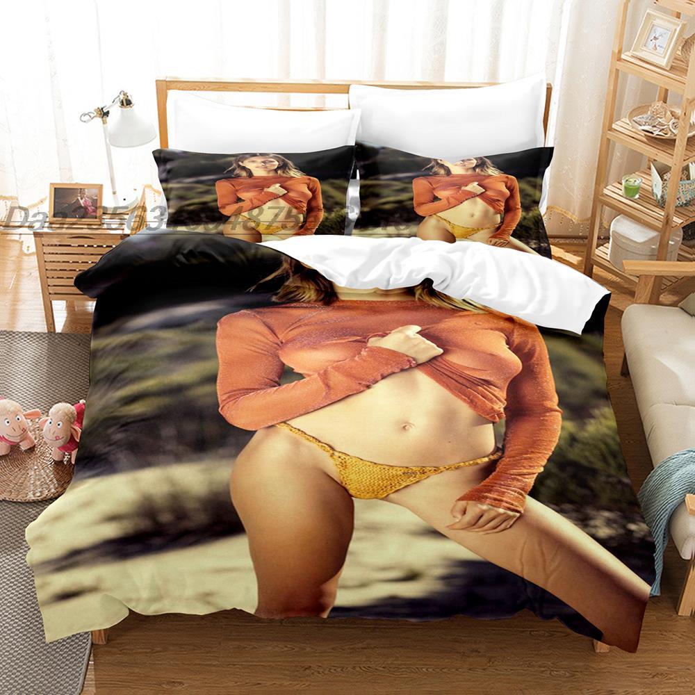 Bikini Gilr Bedding Collection Single Twin Full Queen King Size Bed Collection Aldult Bedroom Duvetcover Collections Kawaii Sexy Big Breasts Camas