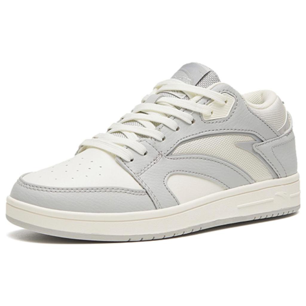 New Anta Anti Slip Wear Resistant Low Top Skateboard Shoes Women's Gray White 122318057-3