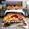 3pcs Duvet Cover Set (1*Duvet Cover + 2*Pillowcase, Without Core), Custom Name Angry Birds Pattern Bedding Set, Home Bedroom Decor Gift