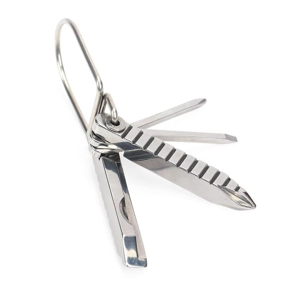 Прочный портативный брелок-инструмент 6 в 1, мини-размер, карманный мультитул, легкий, многофункциональный, EDC-инструменты, полезный гаджет