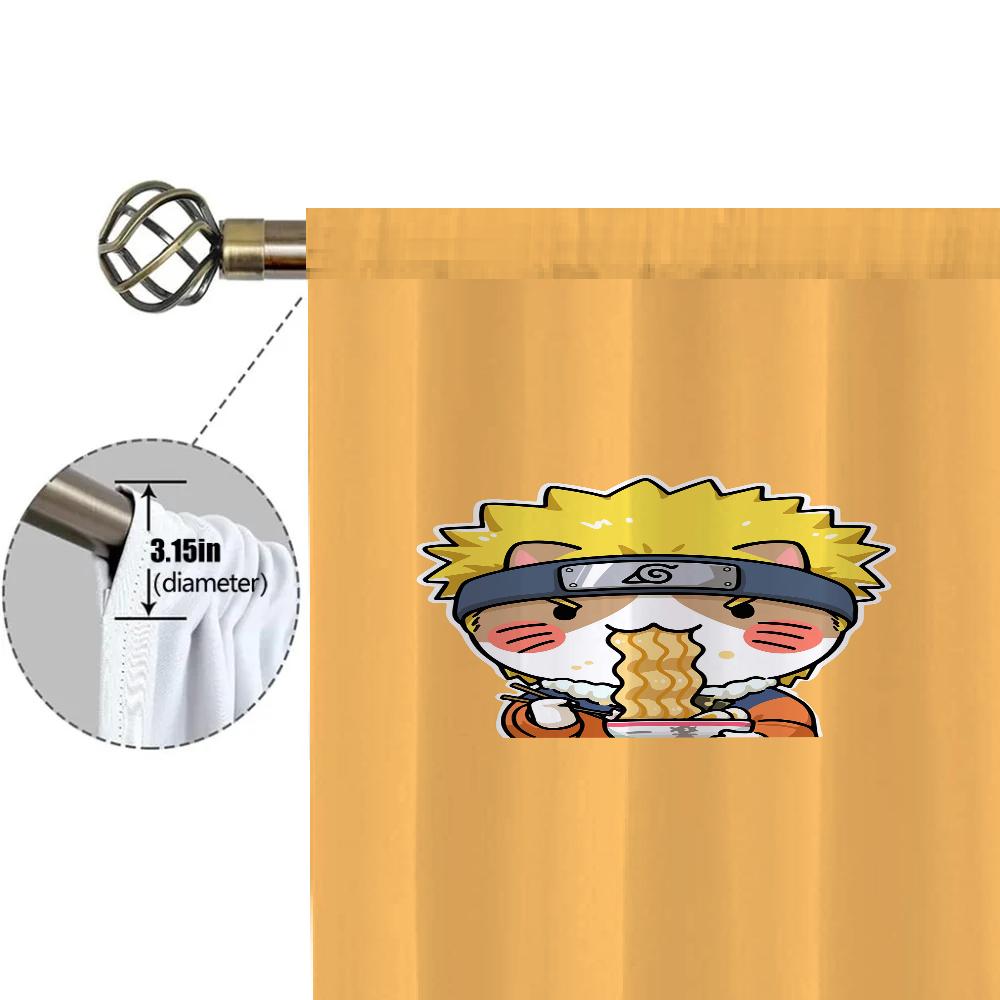 Home Interior Kitchen Curtains for Living Room 2 Pieces Blackout Curtains Door Curtain N-naruto-o Partition Bedroom Decoration