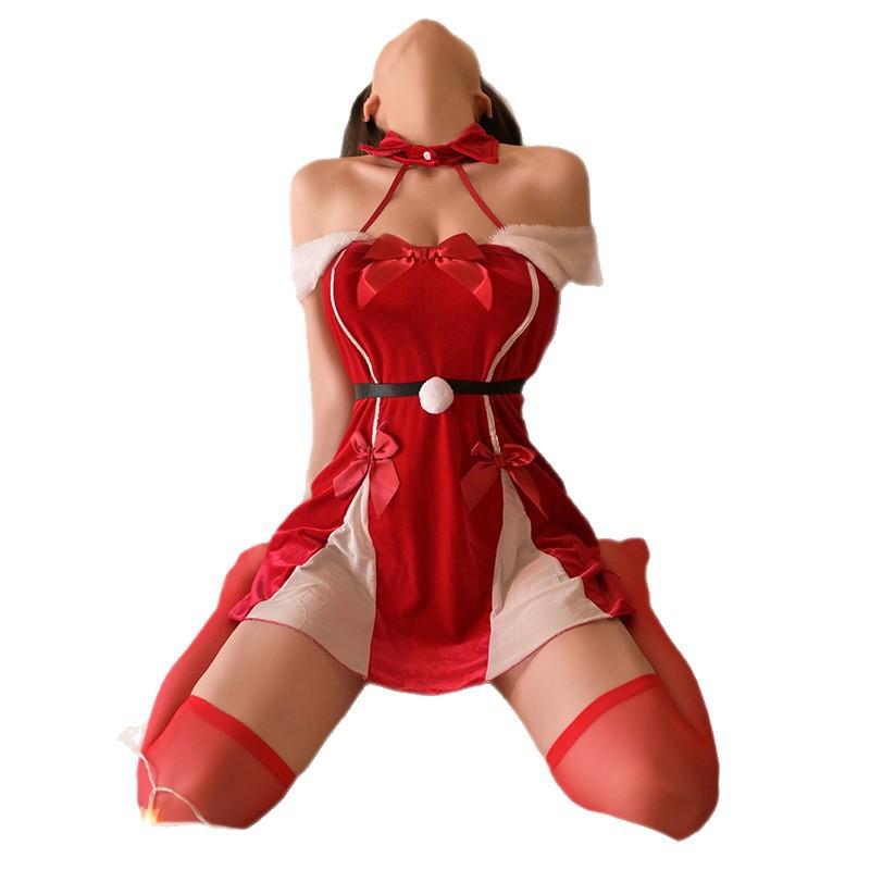 Sex Underwear Christmas New Atmosphere Velvet Bunny Theme Party Uniform Female Pure Desire Sexy Dress