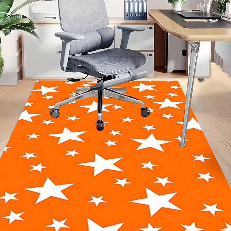 1PC Stars Orange Extra Large Non Slip Floor carpet, Office, family, Studio Large Area Rug Indoor Rugs, Bold Statement Piece