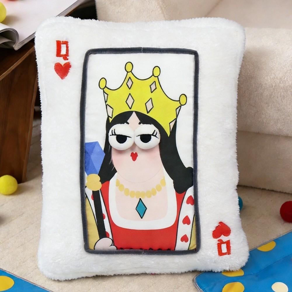 Square Shape Plush Embroidered Pillow Fluffy Texture Patchwork Pillow Holiday Gift