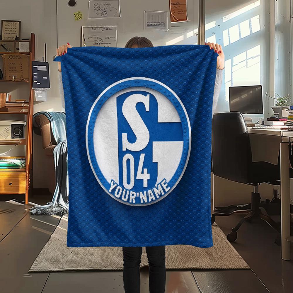 Personalisierte Schalke 04 Flanelldecke, Hohe Qualität, Bequem für alle Jahreszeiten, Heimdekoration, Wärme und Komfort