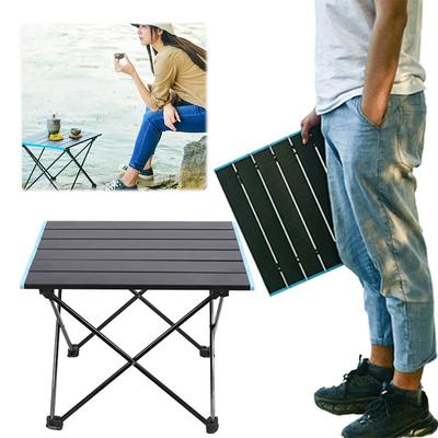 Folding Table Aluminum Alloy Picnic Table Lightweight Portable Camp Table with Carry Bag for Outdoor Camping Beach Picnic
