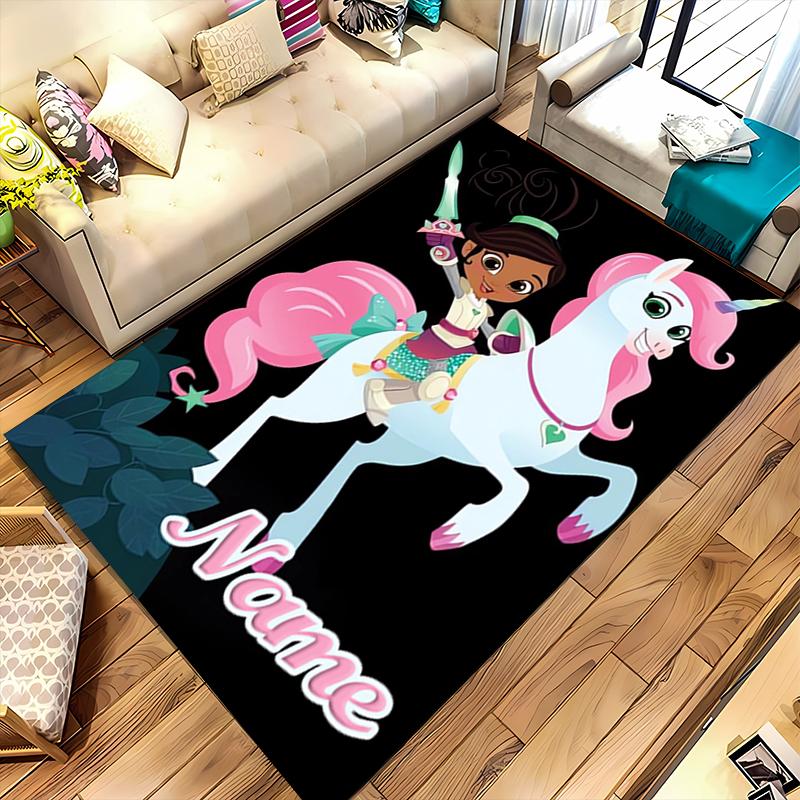 Custom personalization Nella the Princess Knight Area Rug - Perfect For Kitchen, Bathroom,Laundry Room Decor Large Size Available,Gift All Seasons