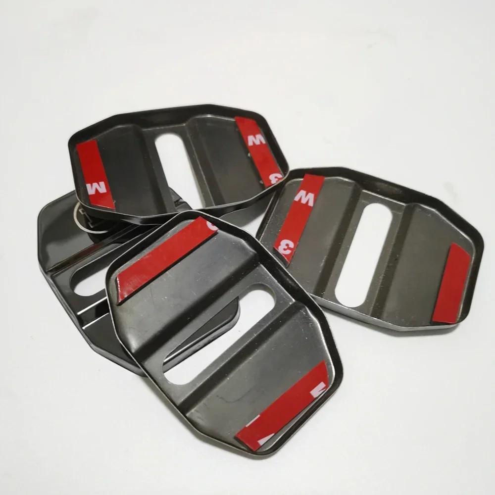 

4 шт. Черная накладка на замок двери для Brabus, крышка пряжки BRABUS, защитный чехол, накладка на замок двери для Mercedes W205 W212 W463 W177 GLA GLC