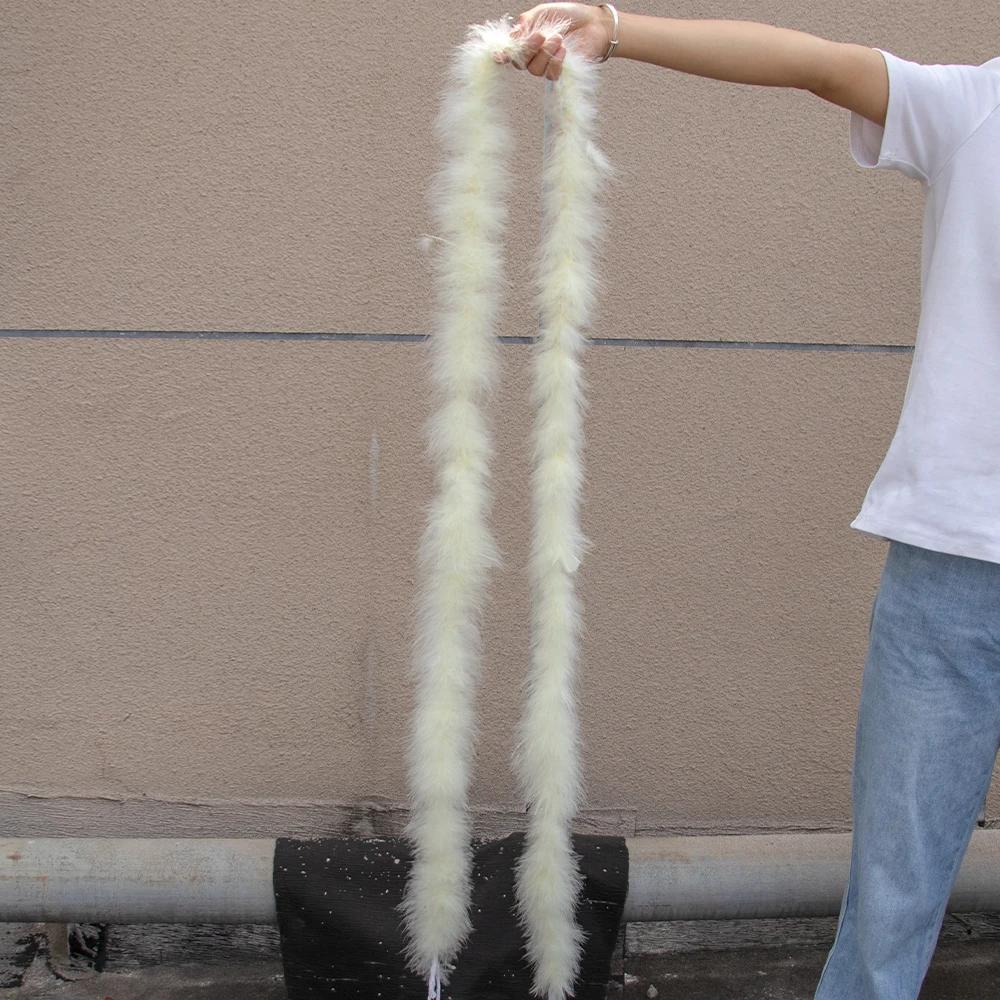 11g-50g Thick Turkey Feathers Boa 2Yards Hairy Fluffy Feather Scarf for Wedding Costumes Party Dresses Sewing Plumas Accessories