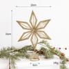 Luminous Wrought Iron Seven-Pointed Star LED Christmas Tree Topper