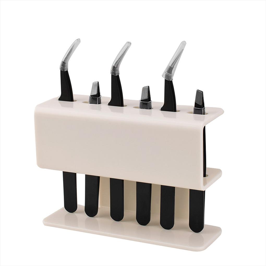 Tweezers Shelf Holder Forceps Display Storage Tools Beauty Forceps Storage Rack Double Layer Design Eyelash Tool Organizer Rack