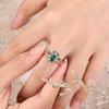 Jewelry Accessories Rhinestone Rings Green Crystal Rings New Zircon Rings  Women
