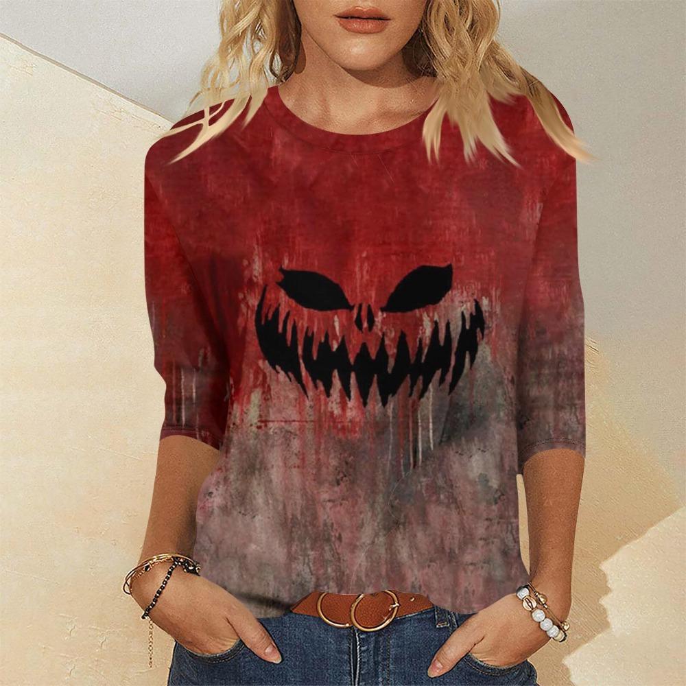 2024 Summer New Style New Women's Halloween Printed Slim Body Garment