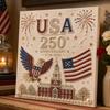 250th Anniversary Pearl Painting Kit, USA Anniversary DIY Pearl Art Set, Patriotic Bead Painting Craft Kit for Beginners Adults