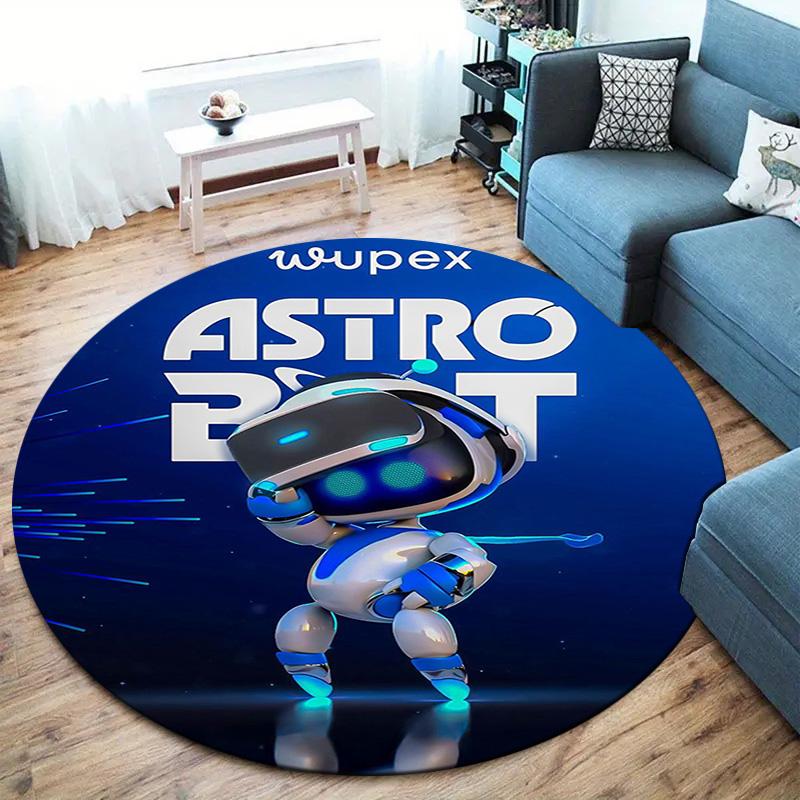 ASTRO BOT Round Area Rug,Carpet Rug for Living Room Bedroom Sofa Playroom Decor,Non-slip Floor Mat