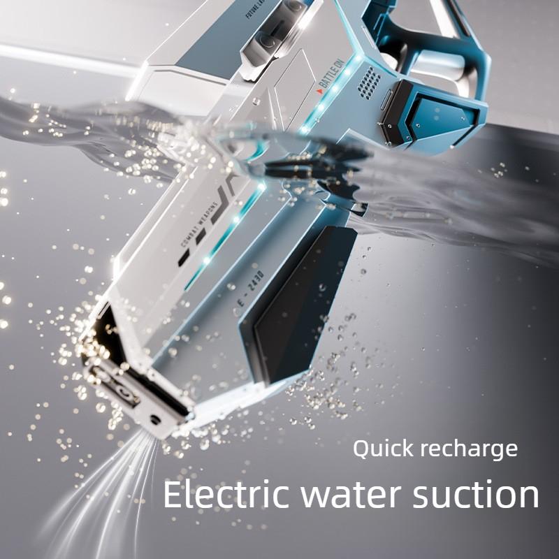 Electric Water Gun Powerful Squirt Automatic Water Suction Continuous Firing Watergun Large Capacity Summer Outdoor Beach Toy