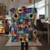 1Pc Sky Print Flannel Blanket, High Quality Comfortable for All Seasons, Home Decor, Warmth and Comfort, Perfect for Christmas Gifts W162