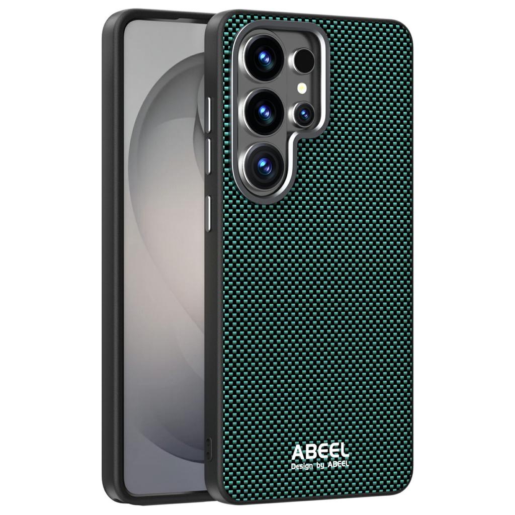 ABEEL For Samsung Galaxy S26 Ultra Magnetic Case Printed PC TPU Aluminum Alloy Leather Phone Cover
