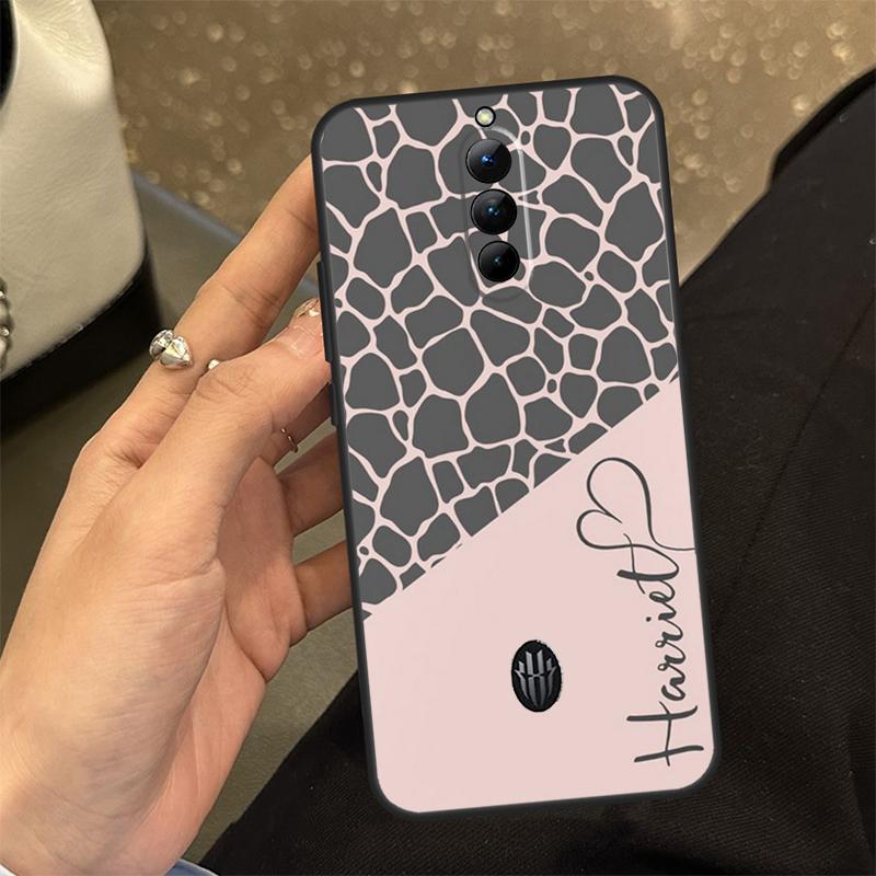 

Personalised Animal Print Name Heart Case For Nubia Red Magic 8 8S Pro Plus 6 7 8 Pro 6S 7S Pro 6R 5S 5G Soft Protection Capa Red Magic 7 Pro