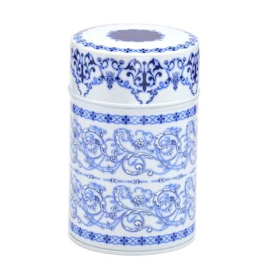 Dur Royal Blue Tea Coffee Storage Airtight Canister with Inner Shizuoka Canister, 150g, Canister, Container, Lid, Kayamaen,