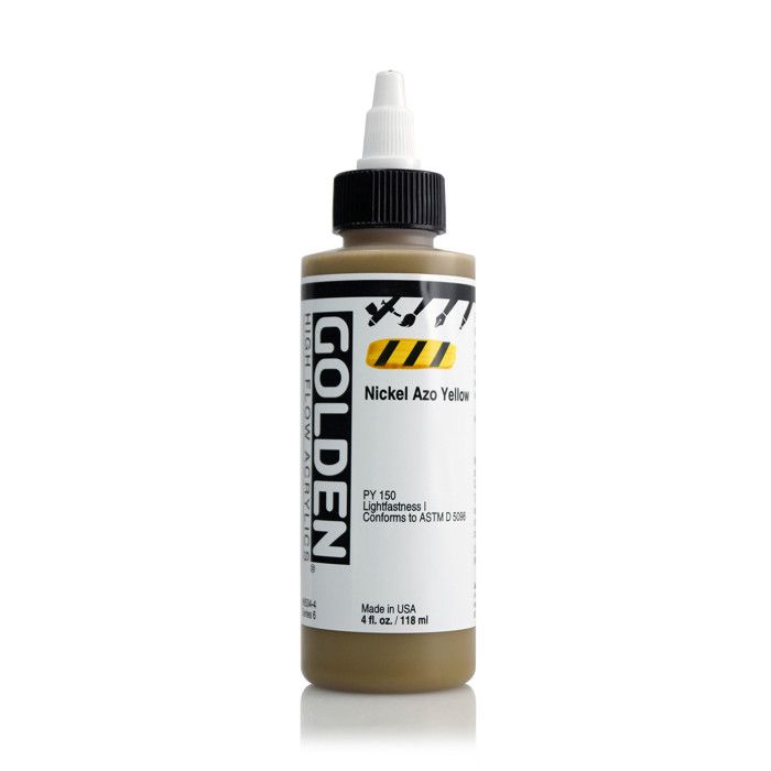 Acrylic Paint - Golden - Nickel Azo Yellow - 119ml - Yellow Color - High Fluidity