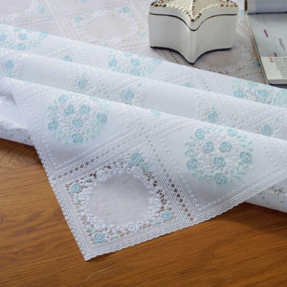 Floral Patterned Waterproof PVC Tablecloth Washable Oil Proof Table Cover Stain Resistant Erasable Table Mat Dining Tables