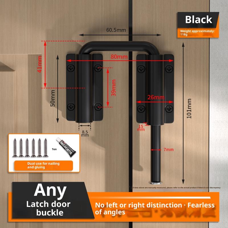 1Pcs Durable Aluminum Alloy Door Latch Lock 90/180 Degree Gate Latch Safety Anti-Theft Buckle Door Bolts Door Buckle Hardware