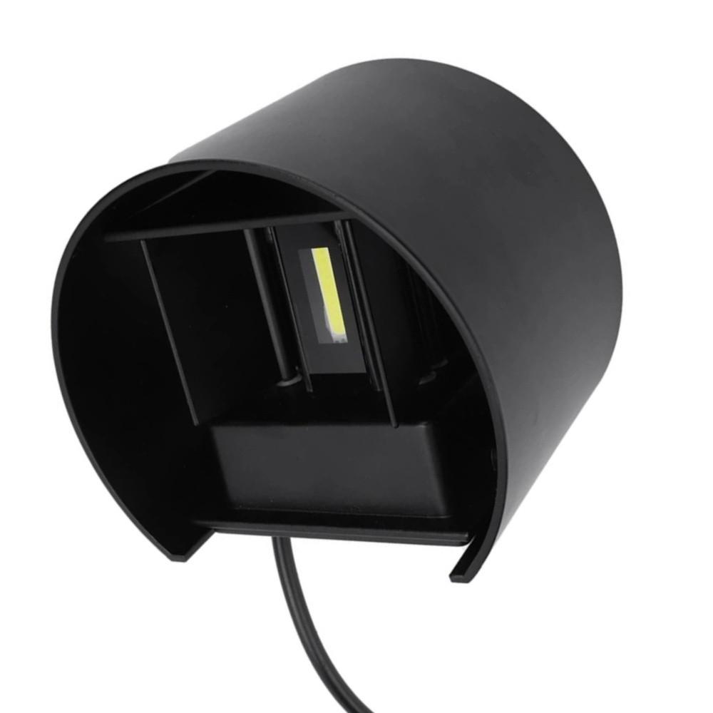 Modern 12W Wall Light Semi-Circular Waterproof LED Wall Lamp CRI 80 Aluminum Housing Up Down Lighting Patio