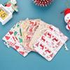 Decor Sack Snowman Elk Food Storage Merry Christmas Jute Gift Bags Candy Organizer Drawstring Pouch