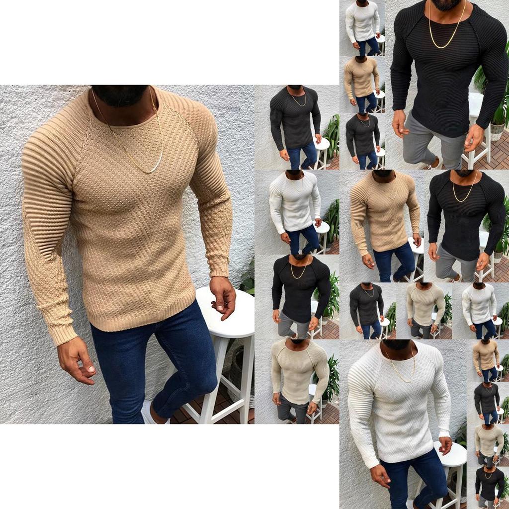Men O-neck Slim Fit Autumn Winter Sweaters With Long Sleeves For Casual Wear