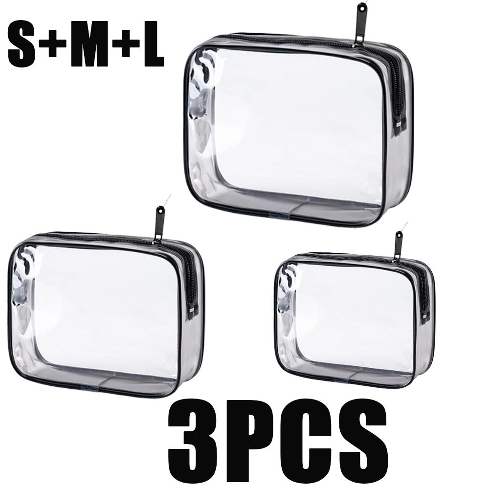 1/3pc Travel Organizer Bath Toiletry Wash Storage Bag Multifunction Large Capacity Waterproof Transparent With Zipper Women Gift