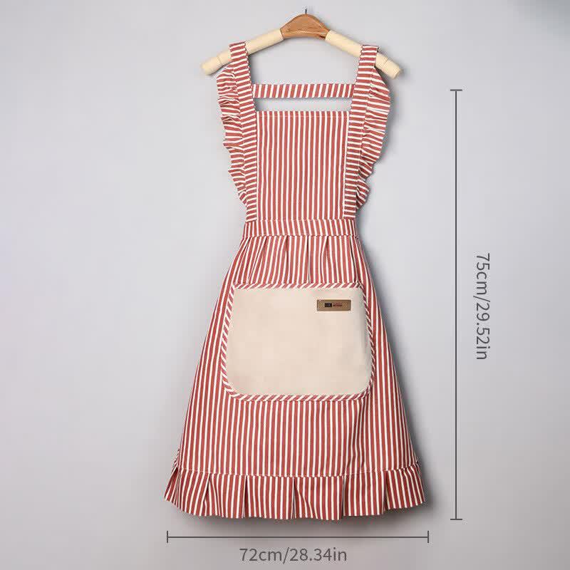 Cotton Linen H-Strap Kitchen Apron