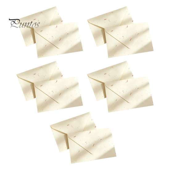 Premium Stationery for Literary Letters 10PCS Petal Art Envelopes, Real Floral Texture Design, Thick Paper Western Style Fresh Envelopes Thank
