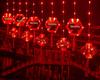 LED Red Lantern Curtain Lights for Festivals, Weddings, and Home Decor