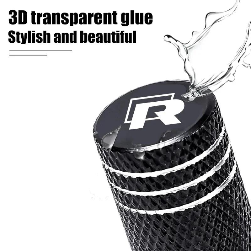 2026 New For VW VOLKSWAGEN for Volkswagen VW 4Pcs Car Wheel Rim Tire Valve Stem Caps Rline 2023 2022 2017 2013 Jetta Passat Auto