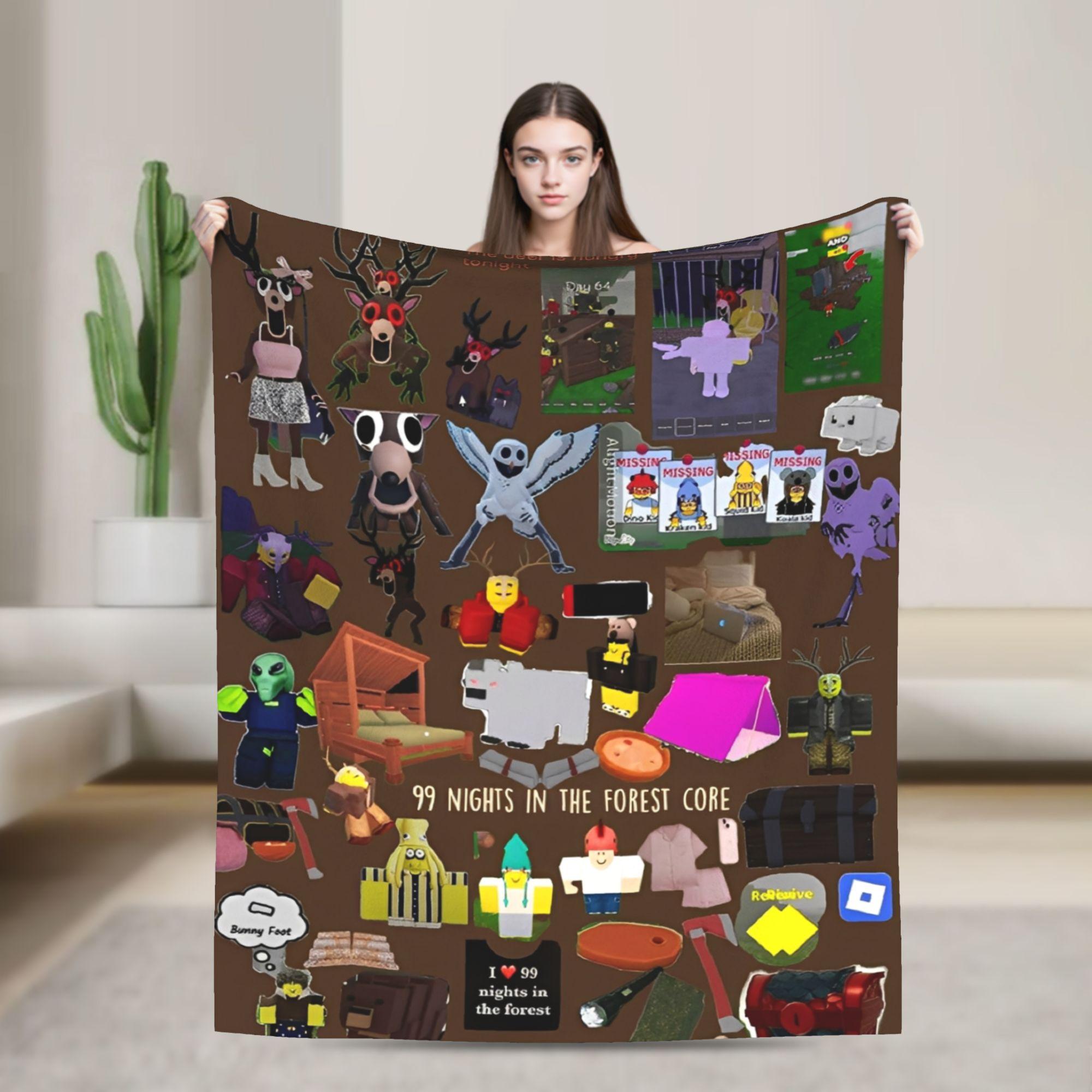 

99 Ночей у Лісах Пледи з Мерчем Затишні М які Відеоігри Пледи для Дивана 50x60 Дюймів Різні Розміри Постільна Білизна Пледи 30x40in