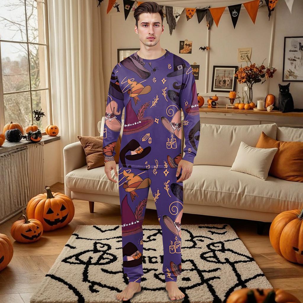 Family Matching Print Sets Pajamas Loungewear Outfits Family Matching Long Sleeve Tops+Pants Set