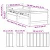 Wooden Bed Frame with Extendable Mattress Brown 80 x 200 cm