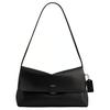 Chelsea 30 Logo Lettera Oro Chiusura a Pressione Borsa a Spalla Grande Donna borsa a spalla nera CDS58-B4BK