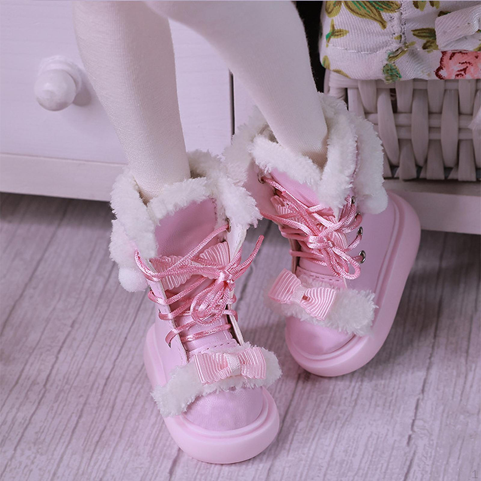 

1/4 сапоги развивающая игрушка модный наряд женская модель обувь для детей подарок на вечеринку розовый